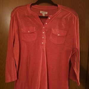 Aeropostale Coral Button-Down Shirt